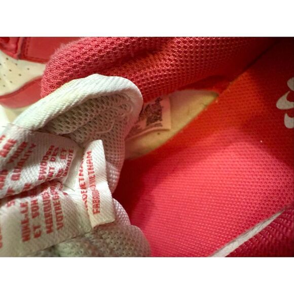 Nike Women's Dunk Low Top Lace Up Leather Sneaker Shoes White Pink Size 8 - Picture 4 of 10